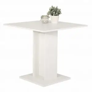 Säulentisch, 80cm x 80cm, weiß