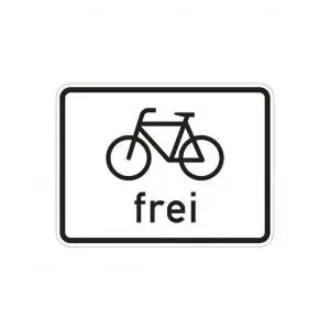 Zusatzzeichen, Radfahrer frei (1022-10), 42cm