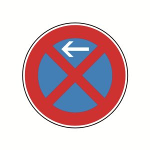 Schild "Absolutes Halteverbot", Ø 60cm, Aufstellung rechts Ende (283-10)