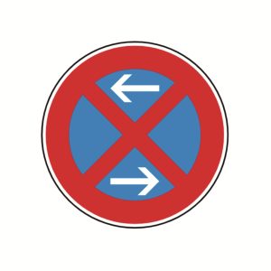 Schild "Absolutes Halteverbot", Ø 60cm, Aufstellung rechts Mitte (283-30)
