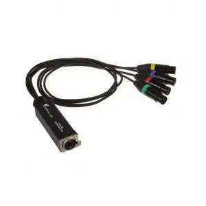 RJ45 DMX Shuttle Snake FX4 - RJ45 auf 4 x XLR3 (f) - 110 Ohm