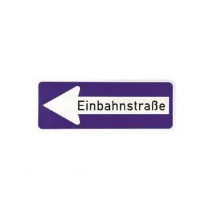 Schild "Einbahnstraße linksweisend" 30x80cm (220-10)
