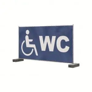 Bauzaunbanner Mesh "Behinderten WC"