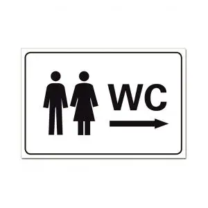 WC Pfeil rechts