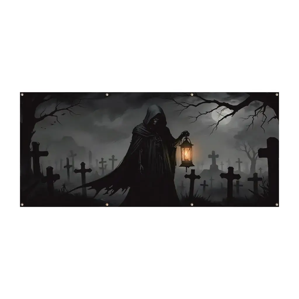 Banner Grim Reaper Friedhof