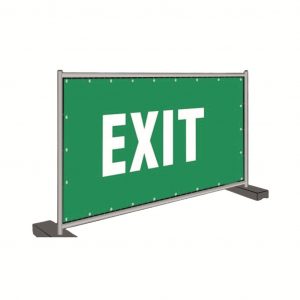 Bauzaunbanner PVC "Grün - EXIT"