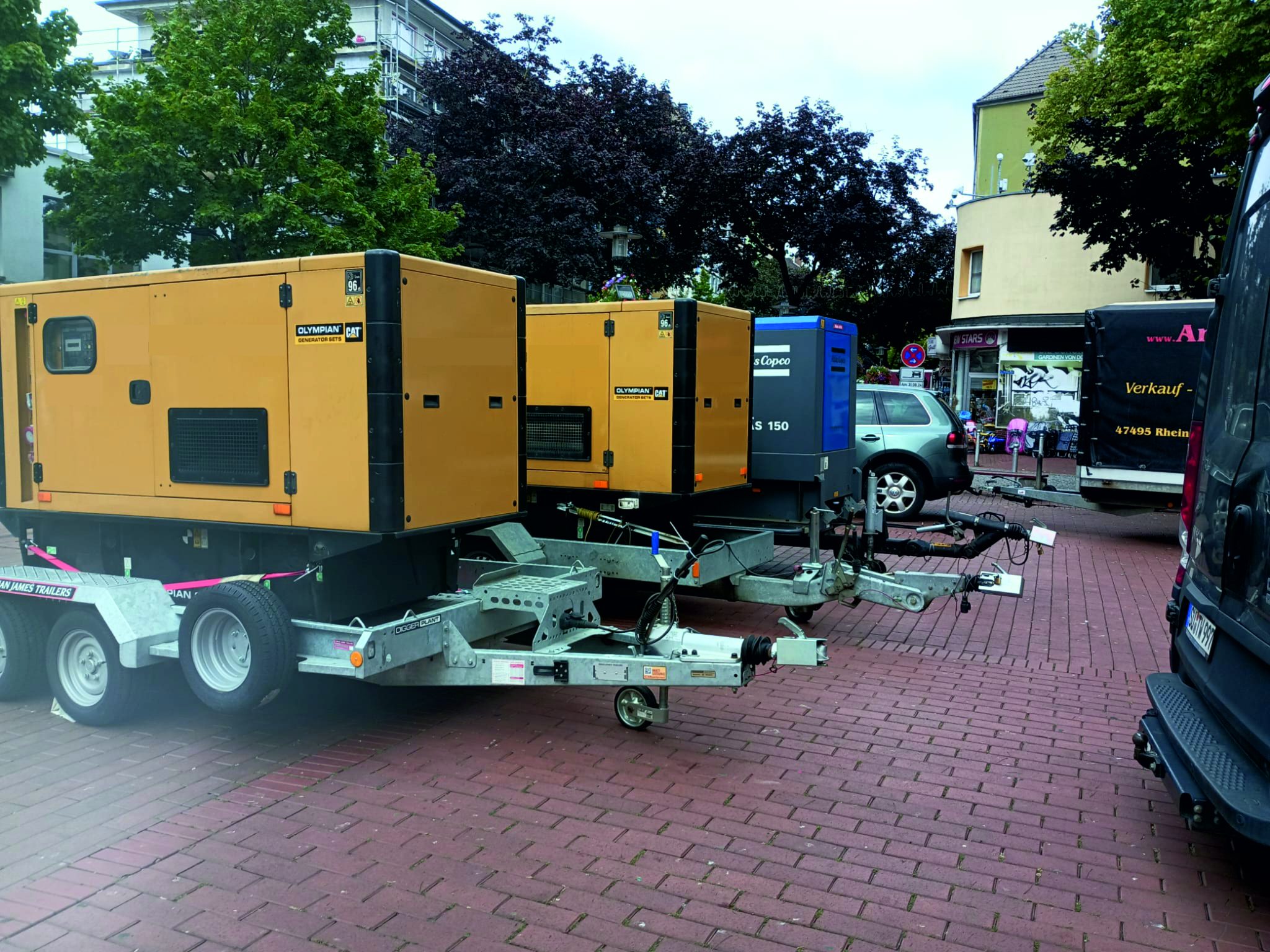 Mobile Stromgeneratoren zur Stromversorgung eines Straßenfestes