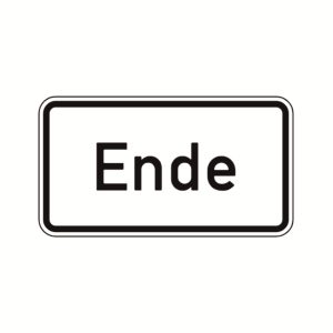 Zusatzzeichen, "Ende", 60cm (1012-31)